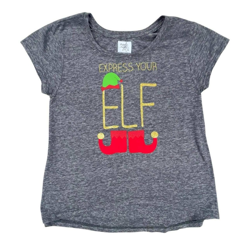 Made Right Express Your Elf Christmas Holiday Graphic‎ Tee Top XL Womens NEW